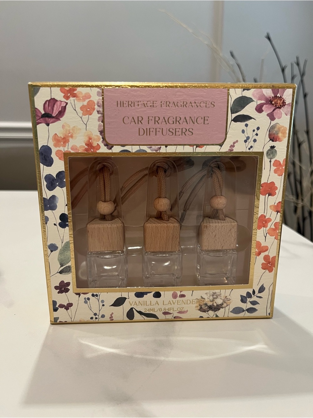 Heritage Fragrances Car Fragrance Diffusers - Vanilla Lavender - Floral Box